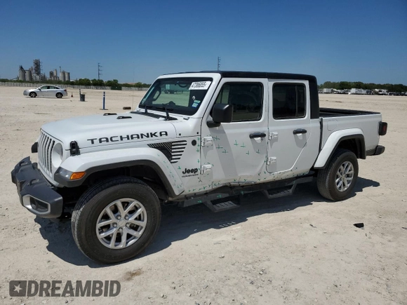 2023 Jeep Gladiator Freedom with VIN 1C6HJTAG1PL585720, listed as a Copart auction lot 47386855 with 14,525 mi miles and Salvage title. Bid and sale history available at DreamBid. Image 1.