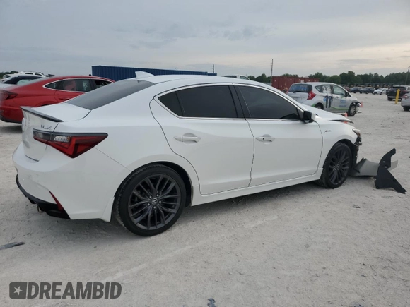 2022 Acura ILX w/Premium/A-Spec Package with VIN 19UDE2F86NA006691, listed as a Copart auction lot 50489625 with 0 mi miles and Non Repairable. Bid and sale history available at carsss.com. Image 3.