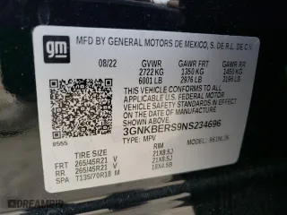 2022 Chevrolet Blazer RS with VIN 3GNKBERS9NS234696, listed as a Copart auction lot 65832234 with 27,902 mi miles and Salvage Title. Bid and sale history available at carsss.com. Image 13.