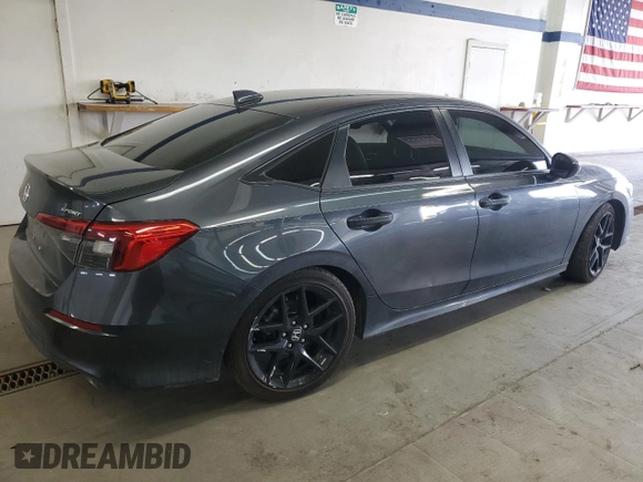 2024 Honda Civic Sedan Sport with VIN 2HGFE2F51RH530014, listed as a Copart auction lot 48580255 with 11,302 mi miles and Salvage Title. Bid and sale history available at carsss.com. Image 3.