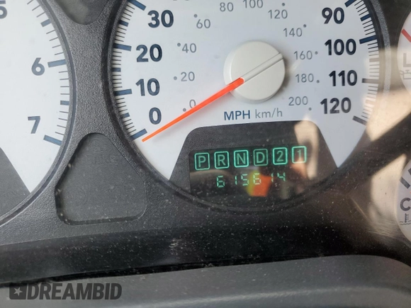 2008 Dodge 1500 SLT with VIN 1D7HU18278S601205, listed as a Copart auction lot 53468715 with 615,614 mi miles and Salvage Title. Bid and sale history available at DreamBid. Image 9.