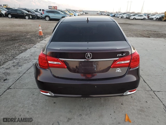 2014 Acura RLX Tech Pkg with VIN JH4KC1F51EC006225, listed as a Copart auction lot 48402475 with 162,645 mi miles and Salvage Title. Bid and sale history available at carsss.com. Image 6.