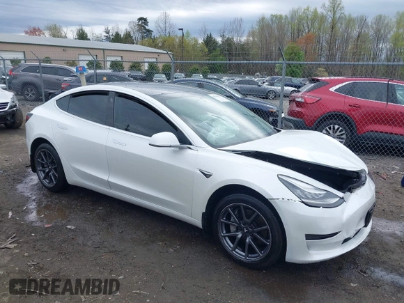 2019 Tesla Model 3 Mid Range with VIN 5YJ3E1EA5KF397098, listed as a IAAI auction lot 41943570 with 72,046 mi miles and . Bid and sale history available at DreamBid. Image 1.
