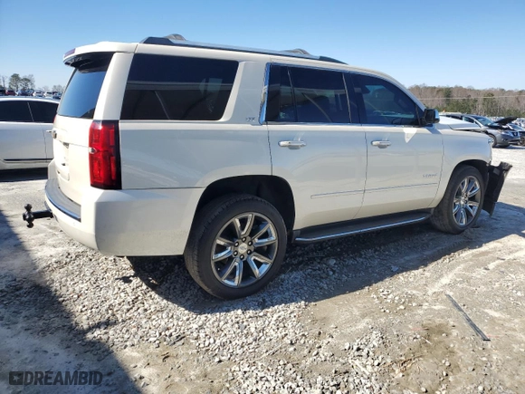 2015 Chevrolet Tahoe LTZ with VIN 1GNSCCKC5FR600193, listed as a Copart auction lot 44858305 with 136,259 mi miles and Salvage Title. Bid and sale history available at carsss.com. Image 3.