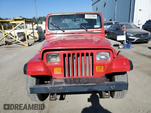 1993 Jeep Wrangler "S" with VIN 1J4FY19P2PP246553, listed as a Copart auction lot 77257954 with 188,373 mi miles and Clean Title. Bid and sale history available at carsss.com. Image 5.