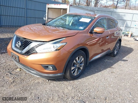 2015 Nissan Murano Platinum with VIN 5N1AZ2MH4FN208380, listed as a IAAI auction lot 41823307 with 138,173 mi miles. Bid and sale history available at carsss.com. Image 2.