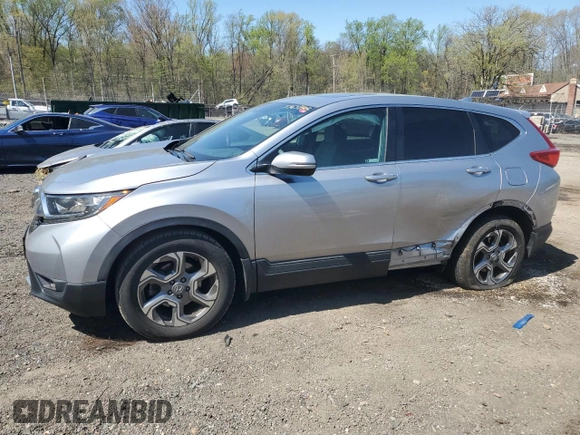 2019 Honda CR-V EX with VIN 2HKRW1H57KH509732, listed as a Copart auction lot 53638405 with 77,209 mi miles and Salvage Title. Bid and sale history available at carsss.com. Image 1.