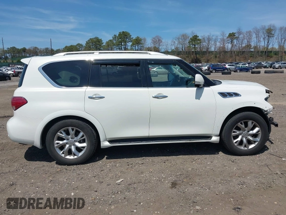 2013 Infiniti QX56 with VIN JN8AZ2NE5D9042826, listed as a IAAI auction lot 42073857 with 77,960 mi miles and . Bid and sale history available at DreamBid. Image 13.