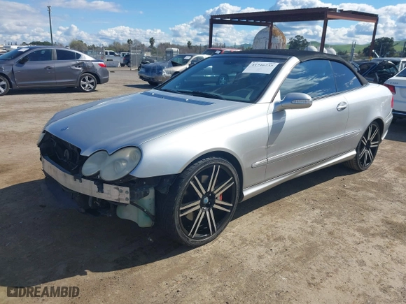 2004 Mercedes-Benz CLK-Class Cabriolet 5.0L with VIN WDBTK75G44T004951, listed as a IAAI auction lot 41746235 with 151,449 mi miles. Bid and sale history available at carsss.com. Image 18.