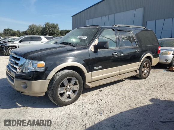 2007 Ford Expedition Max Eddie Bauer with VIN 1FMFK18577LA18641, listed as a Copart auction lot 83966204 with 285,859 mi miles and Salvage Title. Bid and sale history available at DreamBid. Image 1.