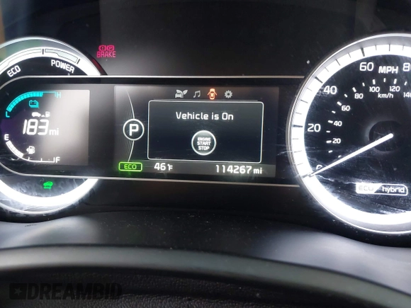 2017 Kia Niro FE with VIN KNDCB3LC5H5042757, listed as a IAAI auction lot 41410857 with 114,267 mi miles. Bid and sale history available at carsss.com. Image 7.