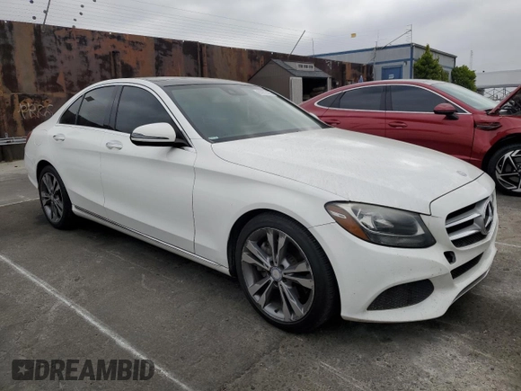 2016 Mercedes-Benz C 300 with VIN 55SWF4JB3GU155989, listed as a Copart auction lot 61872425 with 132,637 mi miles and Salvage title. Bid and sale history available at DreamBid. Image 4.