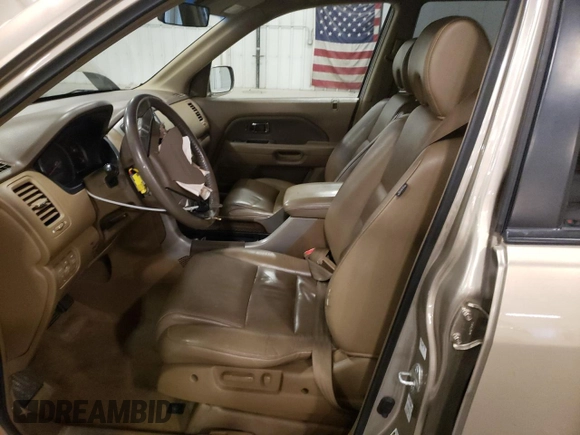 2006 Honda Pilot EX-L with VIN 2HKYF18506H563925, listed as a Copart auction lot 54539435 with 199,442 mi miles and Salvage Title. Bid and sale history available at DreamBid. Image 7.