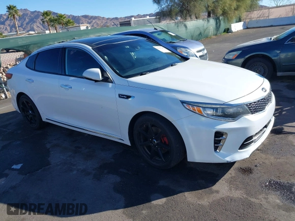 2016 Kia Optima SXL Turbo with VIN 5XXGV4L23GG115933, listed as a IAAI auction lot 41637267 with 83,348 mi miles. Bid and sale history available at carsss.com. Image 1.