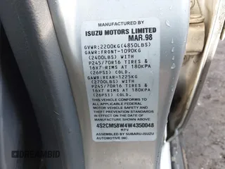 1998 Isuzu Rodeo S с VIN 4S2CM58W4W4350048, выставлен на аукционе IAAI как лот 41737479 с пробегом 146 630 миль миль и . История ставок и продаж доступна на DreamBid. Изображение 9.