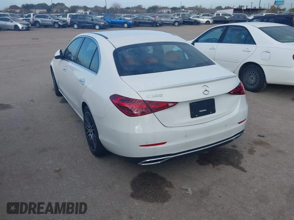 2024 Mercedes-Benz C 300 with VIN W1KAF4GB5RR155207, listed as a IAAI auction lot 41169439 with Not Provided miles and . Bid and sale history available at DreamBid. Image 3.