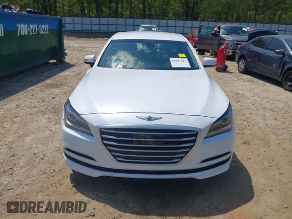 2017 Genesis G80 3.8L with VIN KMHGN4JE4HU169181, listed as a IAAI auction lot 41991011 with 78,470 mi miles. Bid and sale history available at carsss.com. Image 12.