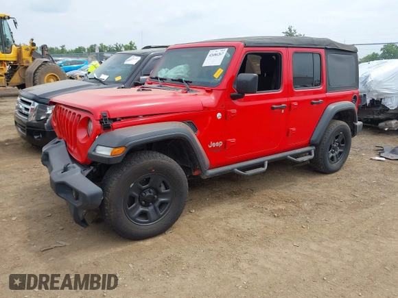 2018 Jeep Wrangler Unlimited Sport S z VIN 1C4HJXDG9JW169755, wystawiony jako IAAI lot #42686267 z przebiegiem 110 948 mil mil oraz . Historia ofert i sprzedaży dostępna na DreamBid. Obrazek 17.