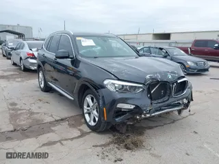 2019 BMW X3 sDrive30i with VIN 5UXTR7C51KLF31147, listed as a IAAI auction lot 41327773 with 57,408 mi miles. Bid and sale history available at carsss.com. Image 1.