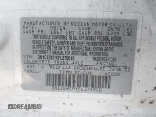2015 Nissan Note SR с VIN 3N1CE2CPXFL375010, выставлен на аукционе IAAI как лот 42141213 с пробегом 109 953 миль миль и . История ставок и продаж доступна на DreamBid. Изображение 9.