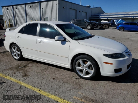 2008 Mazda 6 i Sport VE with VIN 1YVHP80C985M32697, listed as a Copart auction lot 46066365 with 220,856 mi miles and Salvage Title. Bid and sale history available at carsss.com. Image 4.