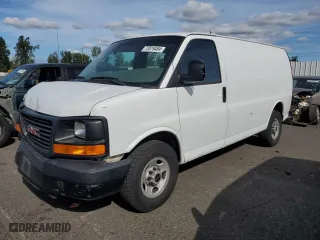 2009 GMC Savana Cargo Van with VIN 1GTGG25C791124332, listed as a Copart auction lot 72819464 with 123,243 mi miles and Salvage Title. Bid and sale history available at carsss.com. Image 1.
