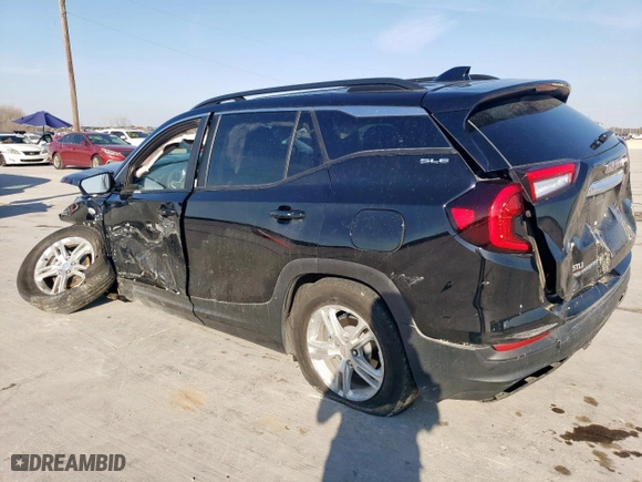 2023 GMC Terrain SLE with VIN 3GKALMEG8PL126083, listed as a Copart auction lot 47058195 with 0 mi miles and Salvage Title. Bid and sale history available at carsss.com. Image 2.
