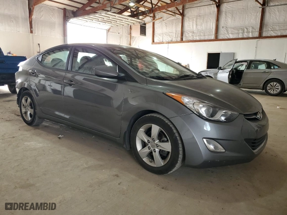 2013 Hyundai Elantra Limited PZEV with VIN 5NPDH4AE7DH432489, listed as a Copart auction lot 46464445 with 76,133 mi miles and Salvage Title. Bid and sale history available at carsss.com. Image 4.