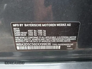2014 BMW 3 Series 328d xDrive with VIN WBA3D5C56EKX99636, listed as a IAAI auction lot 42470800 with 109,050 mi miles and . Bid and sale history available at DreamBid. Image 9.