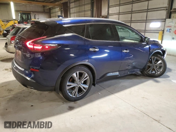 2024 Nissan Murano Platinum with VIN 5N1AZ2DS2RC122111, listed as a Copart auction lot 44069135 with 8,071 mi miles and Salvage Title. Bid and sale history available at DreamBid. Image 3.