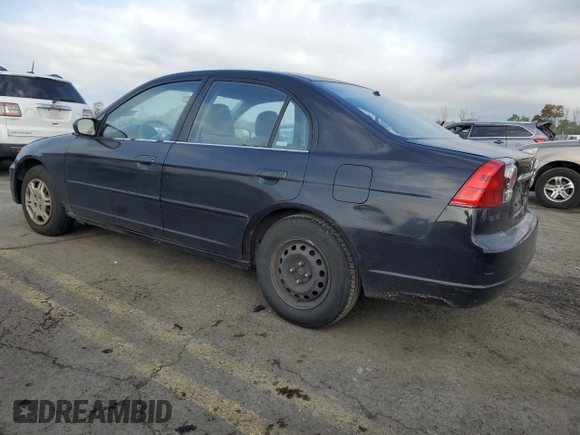 2001 Honda Civic LX with VIN 2HGES16571H607178, listed as a Copart auction lot 74284684 with 144,969 mi miles and Salvage Title. Bid and sale history available at carsss.com. Image 2.