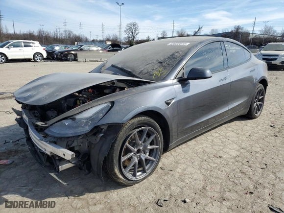 2023 Tesla Model 3 with VIN 5YJ3E1EA2PF627347, listed as a Copart auction lot 43622015 with NaN miles and Salvage Title. Bid and sale history available at carsss.com. Image 1.