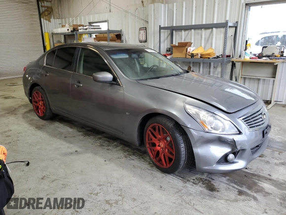 2015 Infiniti Q40 with VIN JN1CV6AP9FM501793, listed as a Copart auction lot 85022104 with Not Provided miles and Salvage Title. Bid and sale history available at carsss.com. Image 4.
