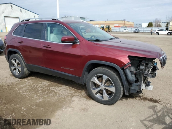 2020 Jeep Cherokee Limited with VIN 1C4PJMDX9LD568898, listed as a Copart auction lot 53698315 with 222,281 mi miles and Clean Title. Bid and sale history available at carsss.com. Image 4.
