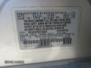 2016 Nissan Sentra SV with VIN 3N1AB7AP6GY222032, listed as a Copart auction lot 52602435 with 32,131 mi miles and Salvage Title. Bid and sale history available at DreamBid. Image 13.