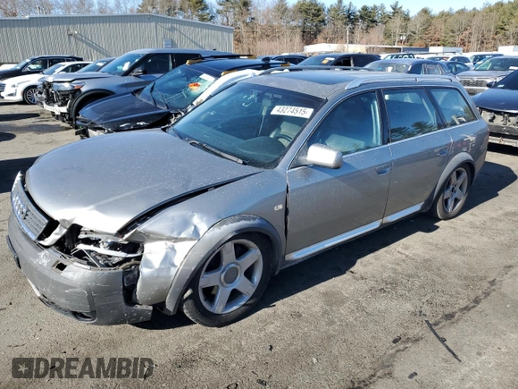 2002 Audi allroad A6 V8 with VIN WA1YD64B12N131170, listed as a Copart auction lot 43274515 with 152,924 mi miles and Salvage Title. Bid and sale history available at DreamBid. Image 1.