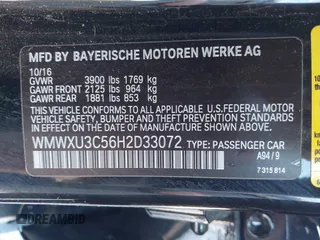 2017 MINI Hardtop 4 Door Cooper S z VIN WMWXU3C56H2D33072, wystawiony jako IAAI lot #41847726 z przebiegiem 81 783 mil mil oraz . Historia ofert i sprzedaży dostępna na DreamBid. Obrazek 9.