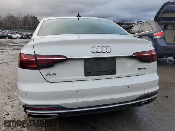 2021 Audi A4 S line Premium Plus with VIN WAUEAAF48MA027754, listed as a Copart auction lot 73360802 with 38,480 mi miles and . Bid and sale history available at DreamBid. Image 6.