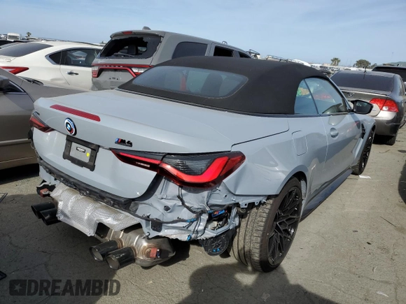 2023 BMW M4 Competition xDrive with VIN WBS33BA00PCM02245, listed as a Copart auction lot 49930614 with 13,688 mi miles and Salvage Title. Bid and sale history available at carsss.com. Image 3.