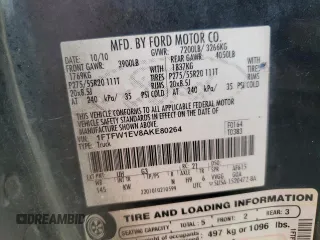 2011 Ford F-150 XL с VIN 1FTFX1ET4BFC64269, выставлен на аукционе Copart как лот 56654335 с пробегом 302 002 миль миль и Списание • Salvage title. История ставок и продаж доступна на DreamBid. Изображение 13.