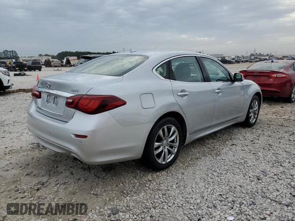 2018 Infiniti Q70 Luxe with VIN JN1BY1AR5JM220722, listed as a Copart auction lot 83309374 with 67,543 mi miles and Salvage title. Bid and sale history available at DreamBid. Image 3.