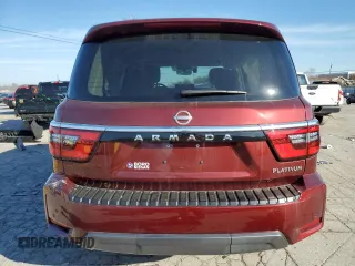 2024 Nissan Armada Platinum with VIN JN8AY2DB6R9852824, listed as a Copart auction lot 42947255 with 6,765 mi miles and Salvage Title. Bid and sale history available at carsss.com. Image 6.