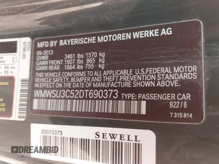 2013 MINI Hardtop z VIN WMWSU3C52DT690373, wystawiony jako IAAI lot #41777229 z przebiegiem 125 190 mil mil oraz . Historia ofert i sprzedaży dostępna na DreamBid. Obrazek 9.