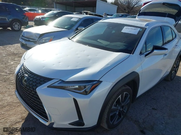 2019 Lexus UX with VIN JTHY3JBH5K2006725, listed as a IAAI auction lot 41129287 with 59,036 mi miles. Bid and sale history available at carsss.com. Image 6.