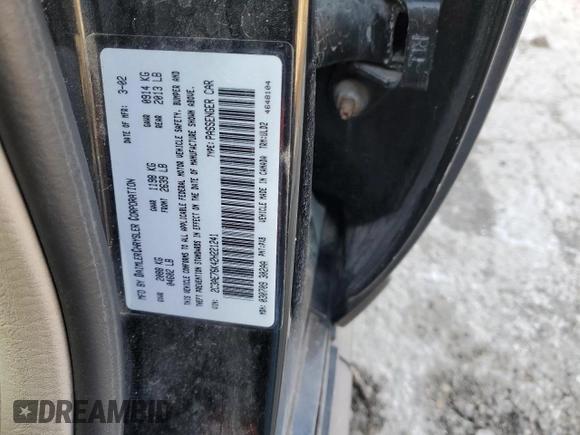 2002 Chrysler 300M M z VIN 2C3AE76K42H221241, wystawiony jako Copart lot #87856185 z przebiegiem 80 935 mil mil oraz Szkoda całkowita • Salvage title. Historia ofert i sprzedaży dostępna na DreamBid. Obrazek 14.