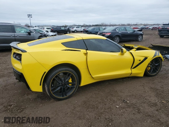 2019 Chevrolet Corvette 2LT with VIN 1G1YD2D74K5101437, listed as a Copart auction lot 85360354 with 0 mi miles and Salvage Title. Bid and sale history available at carsss.com. Image 3.