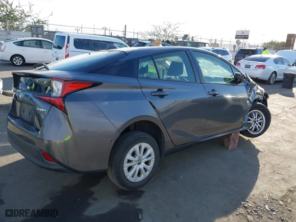 2020 Toyota Prius L Eco with VIN JTDKARFU8L3105988, listed as a IAAI auction lot 41688339 with 66,660 mi miles. Bid and sale history available at carsss.com. Image 4.