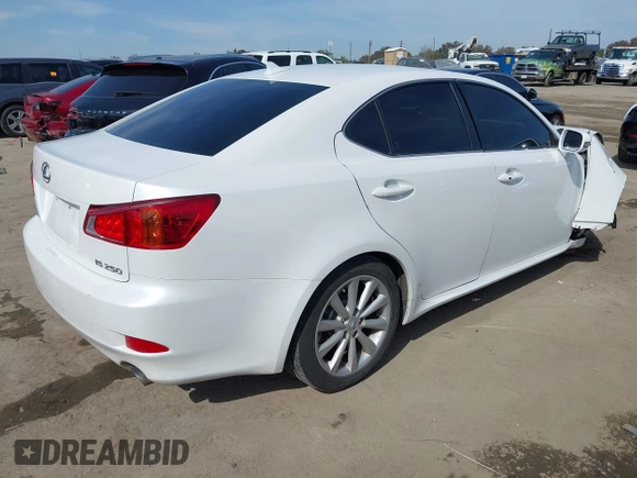 2009 Lexus IS with VIN JTHBK262595105106, listed as a IAAI auction lot 41612234 with 106,719 mi miles. Bid and sale history available at carsss.com. Image 4.