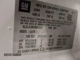 2017 Buick Encore Preferred with VIN KL4CJESB4HB029288, listed as a IAAI auction lot 41598638 with 100,908 mi miles and . Bid and sale history available at carsss.com. Image 9.