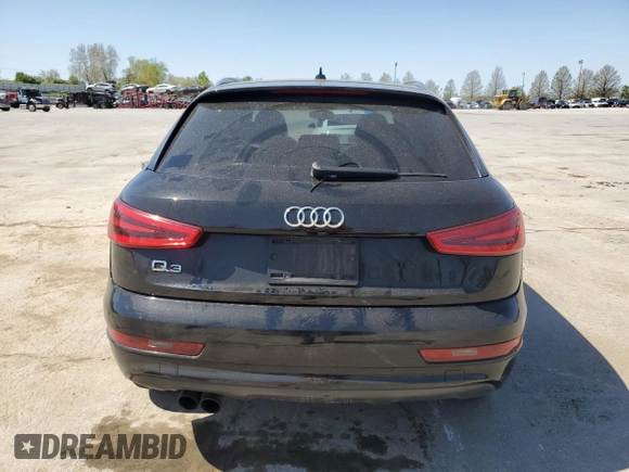 2015 Audi Q3 Premium Plus with VIN WA1BFCFS1FR004865, listed as a Copart auction lot 53348405 with 130,521 mi miles and Salvage title. Bid and sale history available at DreamBid. Image 6.